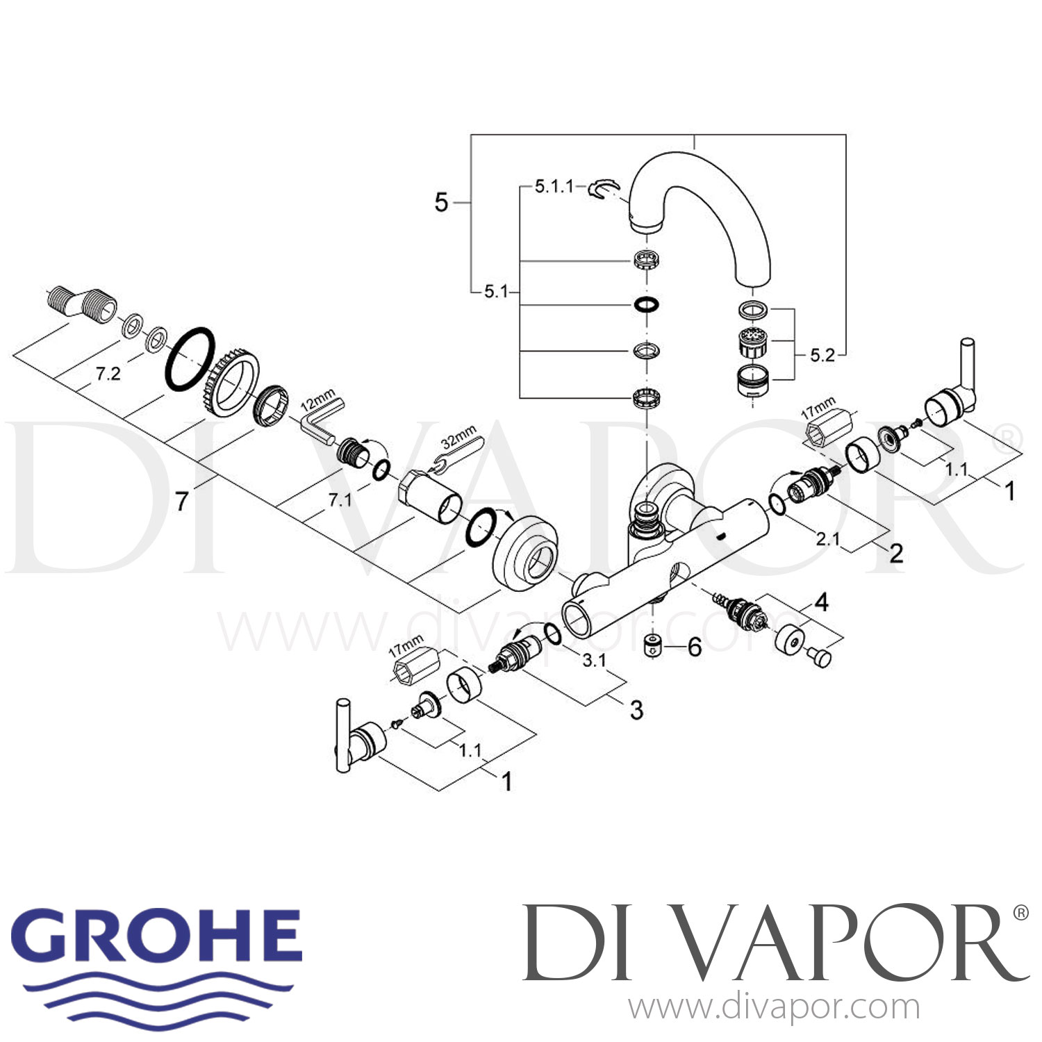 Grohe Atrio Bath Shower Mixer Spare Parts