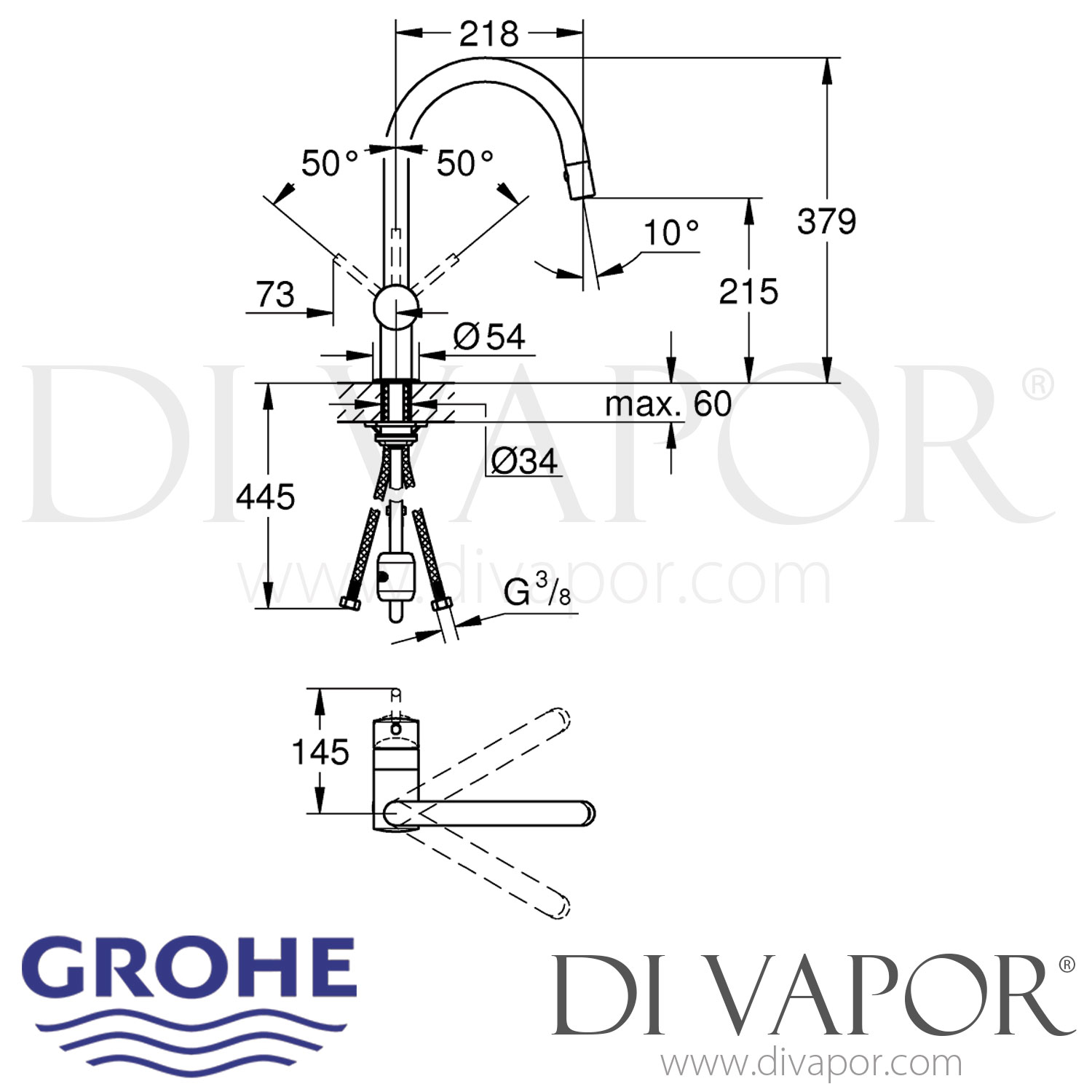 Grohe Dc Minta Single Lever Kitchen Sink Mixer Tap Spare Parts