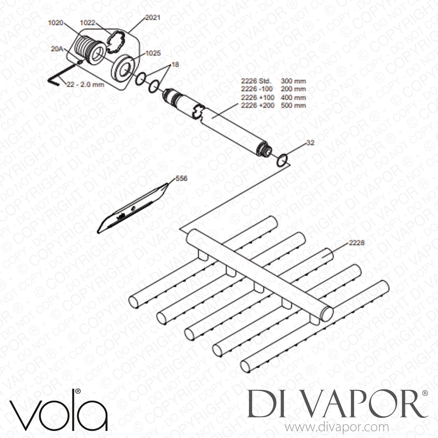 Vola 3 4 Inch Thermostatic Mixer 5252 Spare Parts