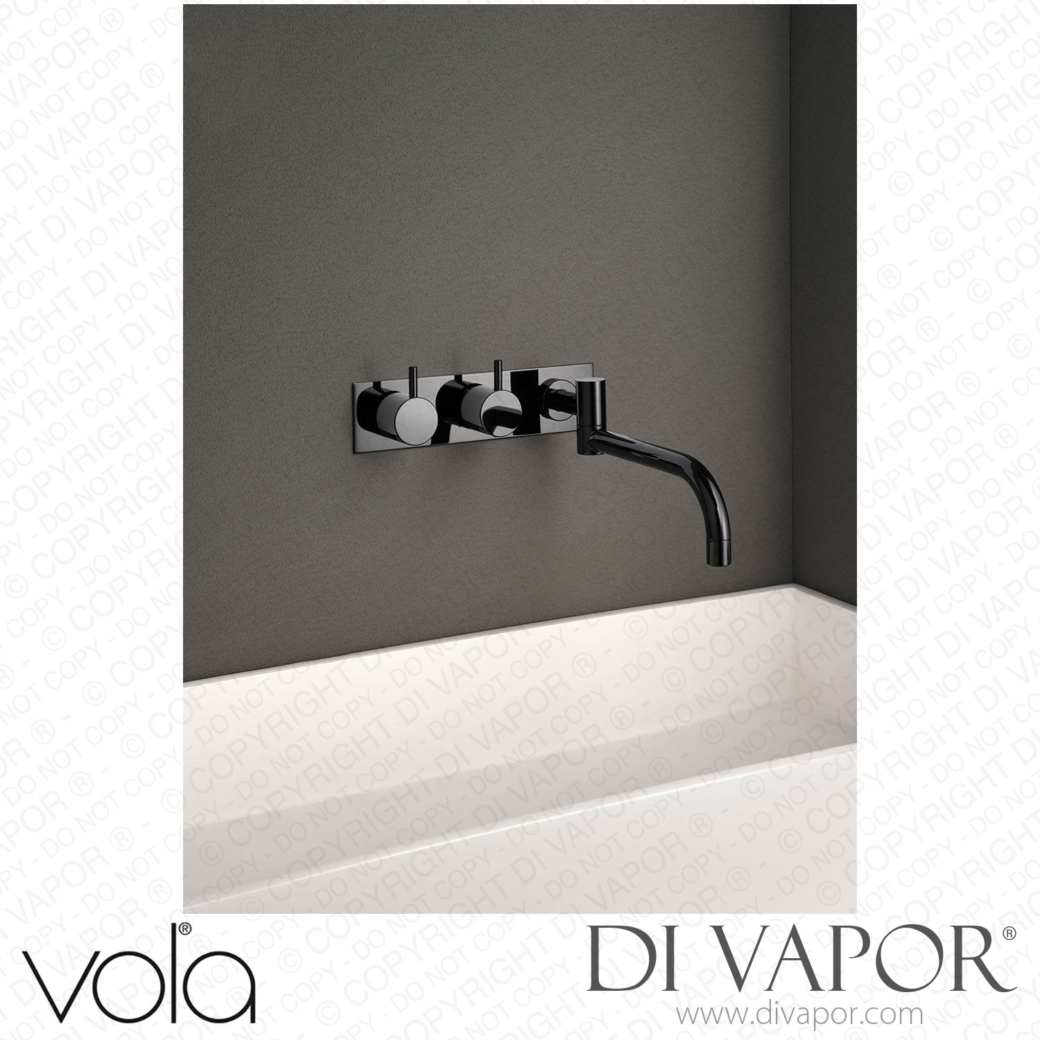 Vola Two Handle Build In Mixer With Ceramic Disc Technology K