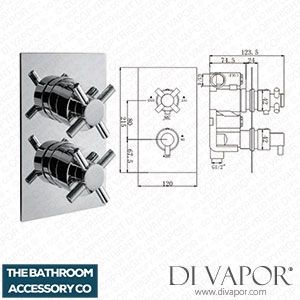 The Bathroom Accessory Company Xceed Concealed Thermo Valve 2 Handle 1 Outlet 029.36.005 Spare Parts