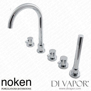 Noken Porcelanosa Noken Five Hole Deck-Mounted Bathroom Taps (100065743) Spare Parts