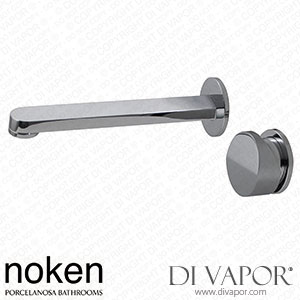 Noken 100184778 External Part for Wall Basin Mixer Rib Handle Square Spout Spare Parts (Porcelanosa NK)