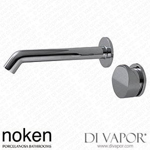 Noken 100190226 External Part for Wall Basin Mixer Rib Handle Round Spout Spare Parts (Porcelanosa NK)