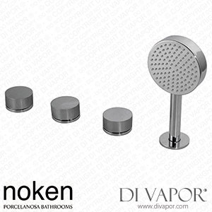 Noken 100190247 4-Hole Deck Mounted Bath Set 1/2 Inch Spare Parts (Porcelanosa NK)