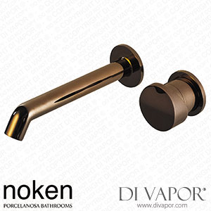 Noken 100190503 External Part for Wall Basin Mixer Rib Handle Round Spout Spare Parts (Porcelanosa NK)