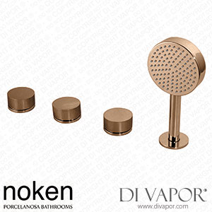 Noken 100190574 4-Hole Deck Mounted Bath Set 1/2 Inch Spare Parts (Porcelanosa NK)