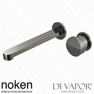 Noken 100190604 External Part for Wall Basin Mixer Rib Handle Square Spout Spare Parts (Porcelanosa NK)