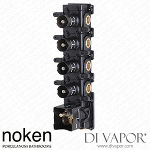 Noken 100282727 Thermostatic Valve 4 Way with Wax Thermo-Element Spare Parts (Porcelanosa NK)