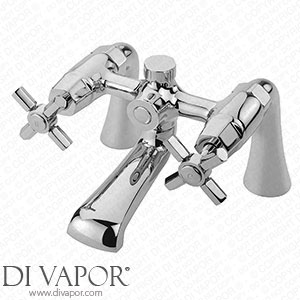 Tre Mercati Charleston Art Deco Pillar Bath Filler Tap - Chrome - 1403 Spare Parts