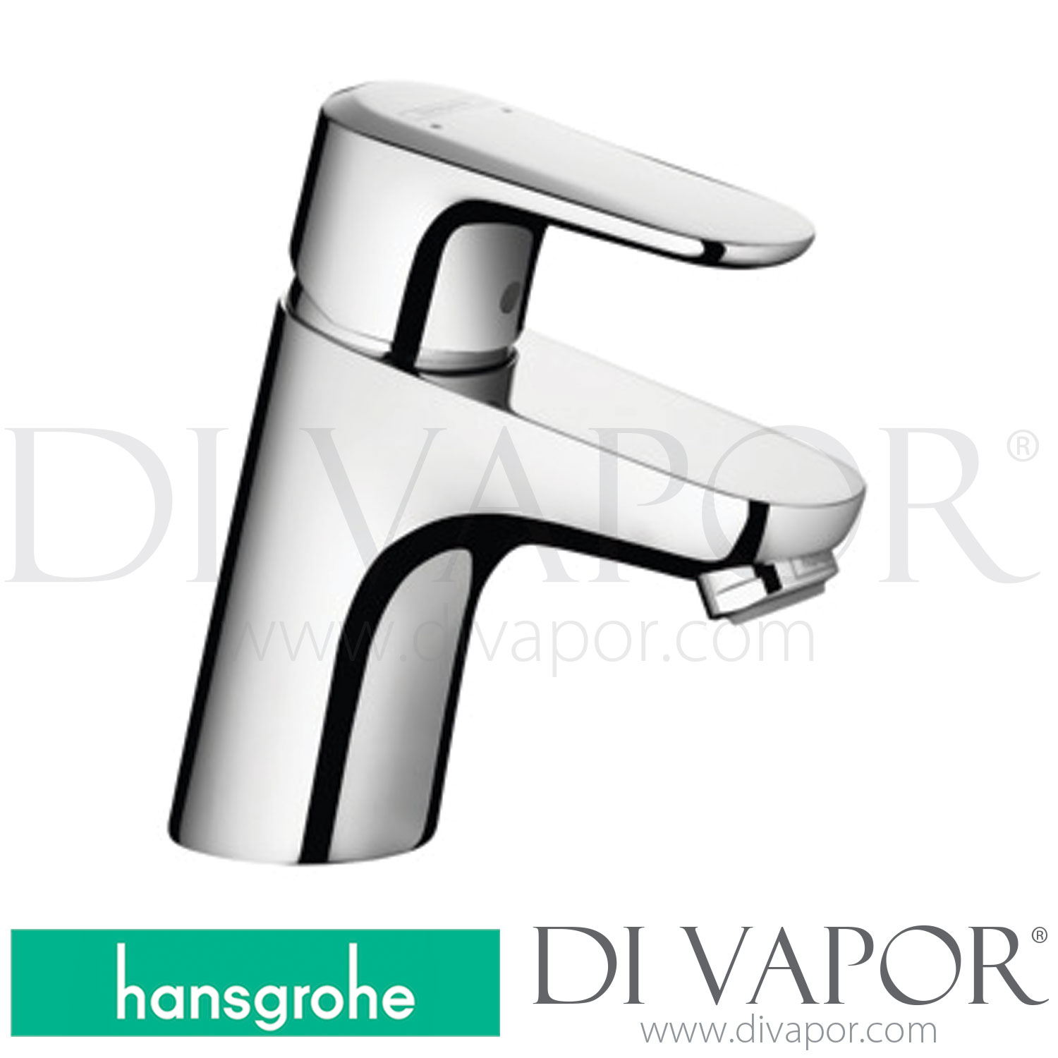 Hansgrohe 14042000 Ecos Single Lever Basin Mixer M Coolstart With Push   Hansgrohe Spare Parts 