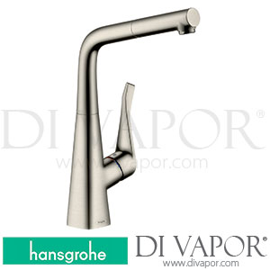 Hansgrohe 14821800 Metris M71 Single Lever Kitchen Mixer 320, Pull-Out Spout, 1Jet Spare Parts >02/15