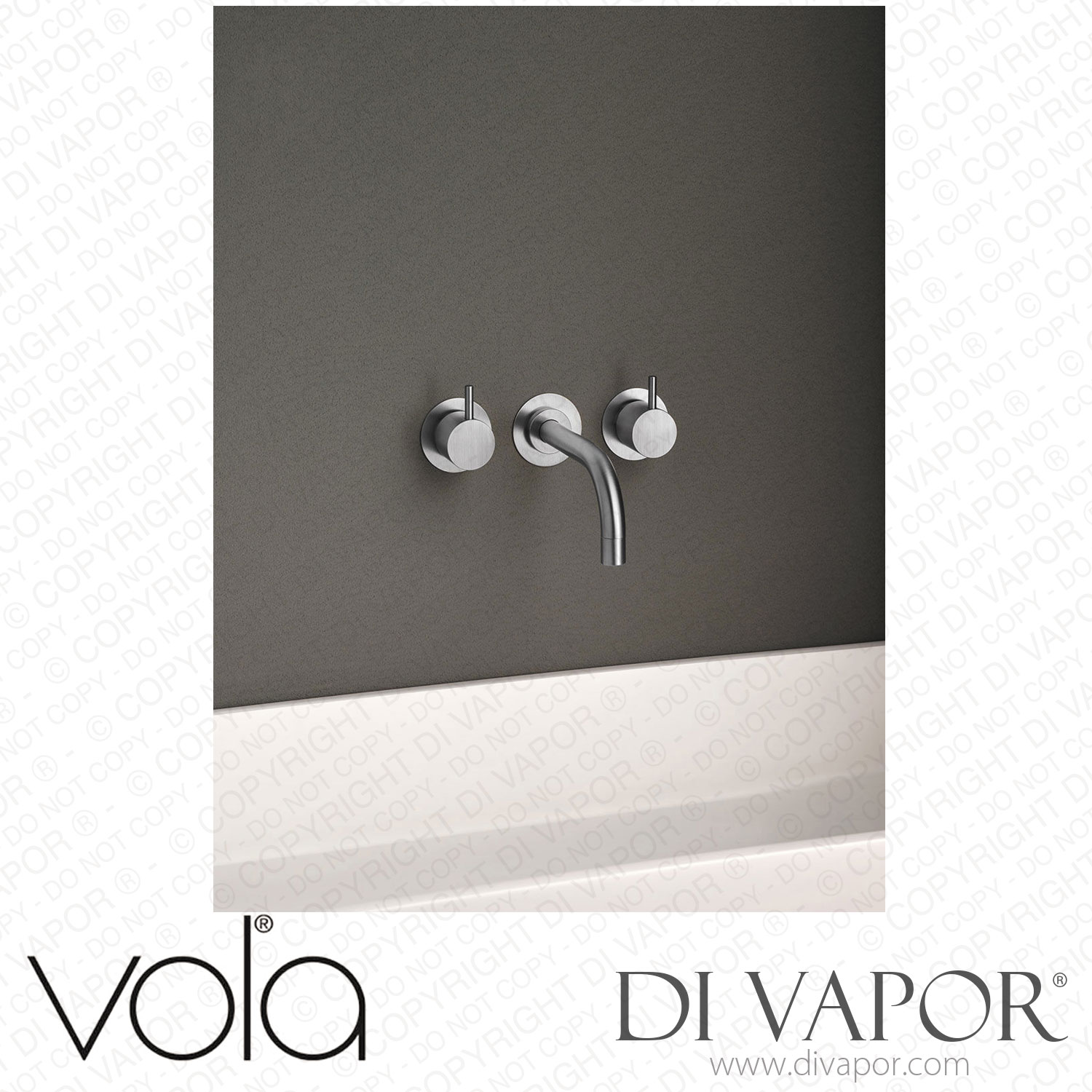 Vola Two-Handle Build-In Mixer with Quarter Turn Ceramic Disc ...