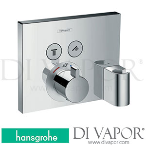 Hansgrohe 15765000 ShowerSelect Thermostat for Concealed Installation for 2 Functions with Hose Connection and Shower Holder 05/14 - 02/15 Spare Parts