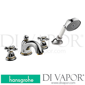 Hansgrohe 17444090 AXOR Carlton 4-Hole Rim Mounted Bath Mixer with Cross Handles >10/10 Spare Parts