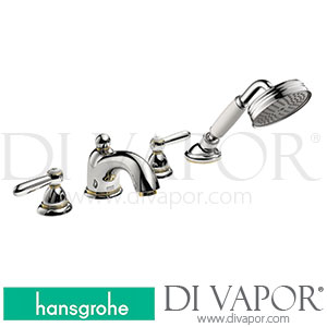 Hansgrohe 17445097 AXOR Carlton 4-Hole Rim Mounted Bath Mixer with Lever Handles >10/18 Spare Parts