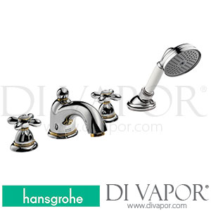 Hansgrohe 17451000 AXOR Carlton 4-Hole Tile Mounted Bath Mixer with Cross Handles 10/10 - 12/20 Spare Parts