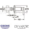 Grohe Atrio Concealed Valve Exposed Part Dimensions