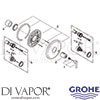 Grohe 19148 Mixer Spare Tech Diagram