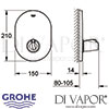 Grohe Chiara Central Thermostatic Mixer Dimensions