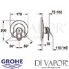 Grohe Europlus Recessed Shower Mixer Dimensions