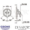 Grohe Eurodisc with Diverter Assembly Shower Dimensions