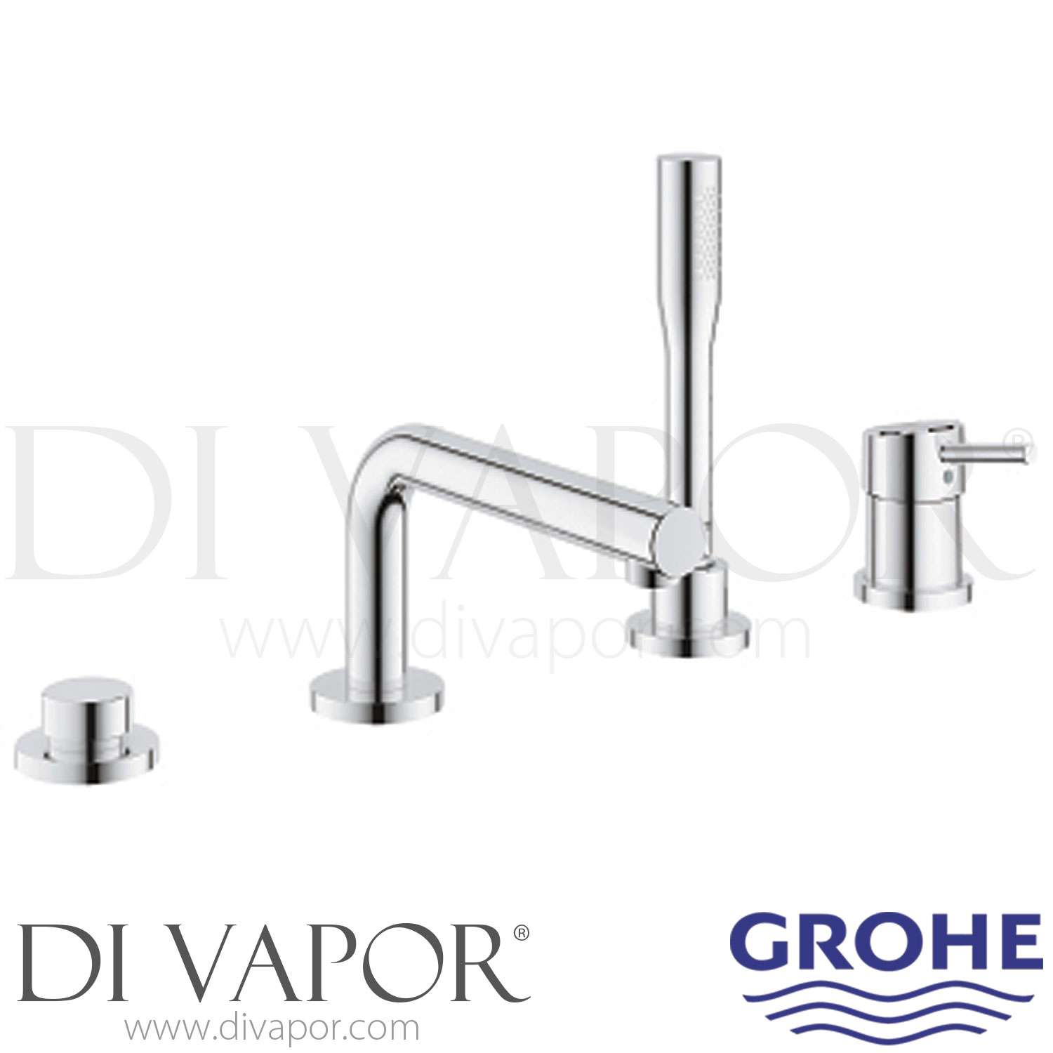 Grohe 19576002 Concetto Chrome Four-Hole Single-Lever Bath Combination ...