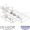 Grohe 19614000 Mixer Spare Tech Diagram