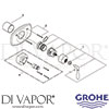 Grohe 19614BE0 Mixer Spare Tech Diagram