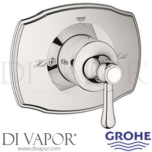 Grohe 19843BE0 Grohtherm 2000 Authentic Single Function Pressure Balance Trim with Control Module Spare Parts