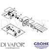 Grohe 19843BE0 Spare Tech Diagram