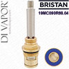 Bristan 19MC090R68.04 1/2in Long Stem Clockwise Cold Ceramic Disc Valve Brushed Nickel