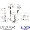 Grohe 20009000 Mixer Spare Tech Diagram