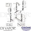 Grohe 20304001 Mixer Spare Tech Diagram