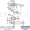 Grohe 20474000 Mixer Spare Diagam