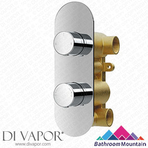 Bathroom Mountain 21044 Ballina Premium Chrome Round Thermostatic Shower Valve - 2 Outlets Spare Parts