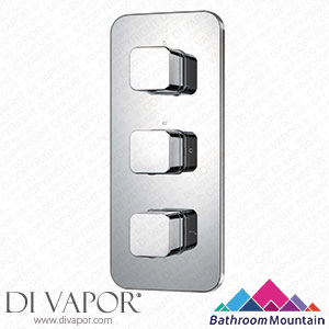 Bathroom Mountain 21048 Galway Premium Chrome Square Thermostatic Shower Valve - 3 Outlets Spare Parts