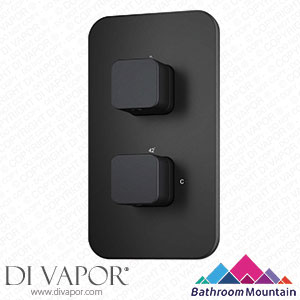 Bathroom Mountain 21052 Galway Premium Matt Black Square Thermostatic Shower Valve - 1 Outlet Spare Parts