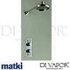 Matki Absolute Single Outlet Thermostatic Shower Mixer Easy Clean Shower Rose Spare Parts