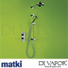 Matki Absolute Single Outlet Thermostatic Shower Mixer Easy Clean Shower Rose Slide Rail Kit Spare P