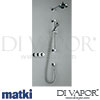 Matki Absolute Round Dual Outlet Thermostatic Shower Mixer Easy Clean Shower Rose Slide Rail Kit Spa