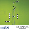 Matki Absolute Dual Outlet Thermostatic Shower Mixer Body Jets Easy Clean Shower Rose Slide Rail Kit