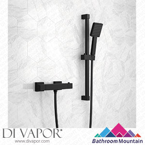 Bathroom Mountain 23004 Carrick Matt Black Square Thermostatic Bar Shower Set Spare Parts