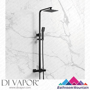 Bathroom Mountain 23015 Galway Premium Matt Black Square Thermostatic Shower Set Spare Parts