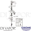 Grohe 23098000 Mixer Spare Tech Diagram