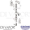 Grohe 23287000 Mixer Spare Tech Diagram