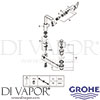 Grohe 23296DC1 Mixer Spare Tech Diagram