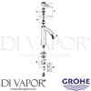 Grohe 23313DA0 Mixer Spare Tech Diagram