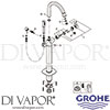 Grohe 23318IG0 Mixer Spare Tech Diagram