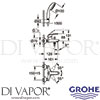 Grohe 23413001 Mixer Spare Diagram